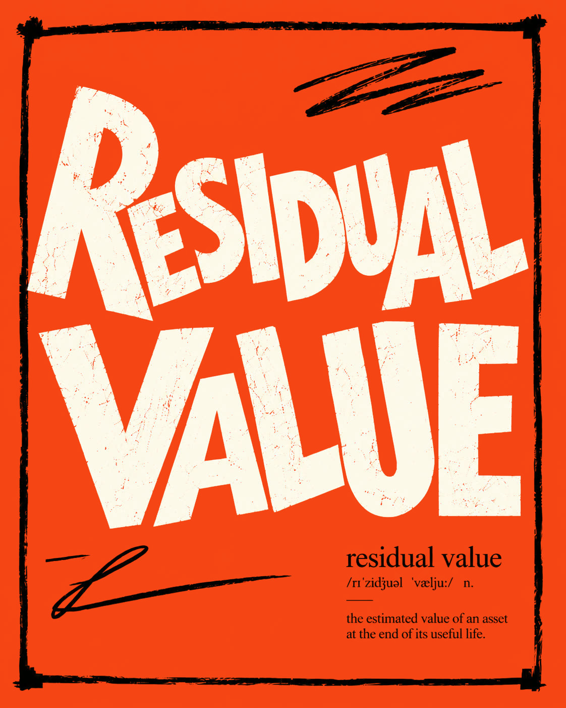 Couverture rouge de Valeur résiduelle, de Marc-Olivier Arnold
